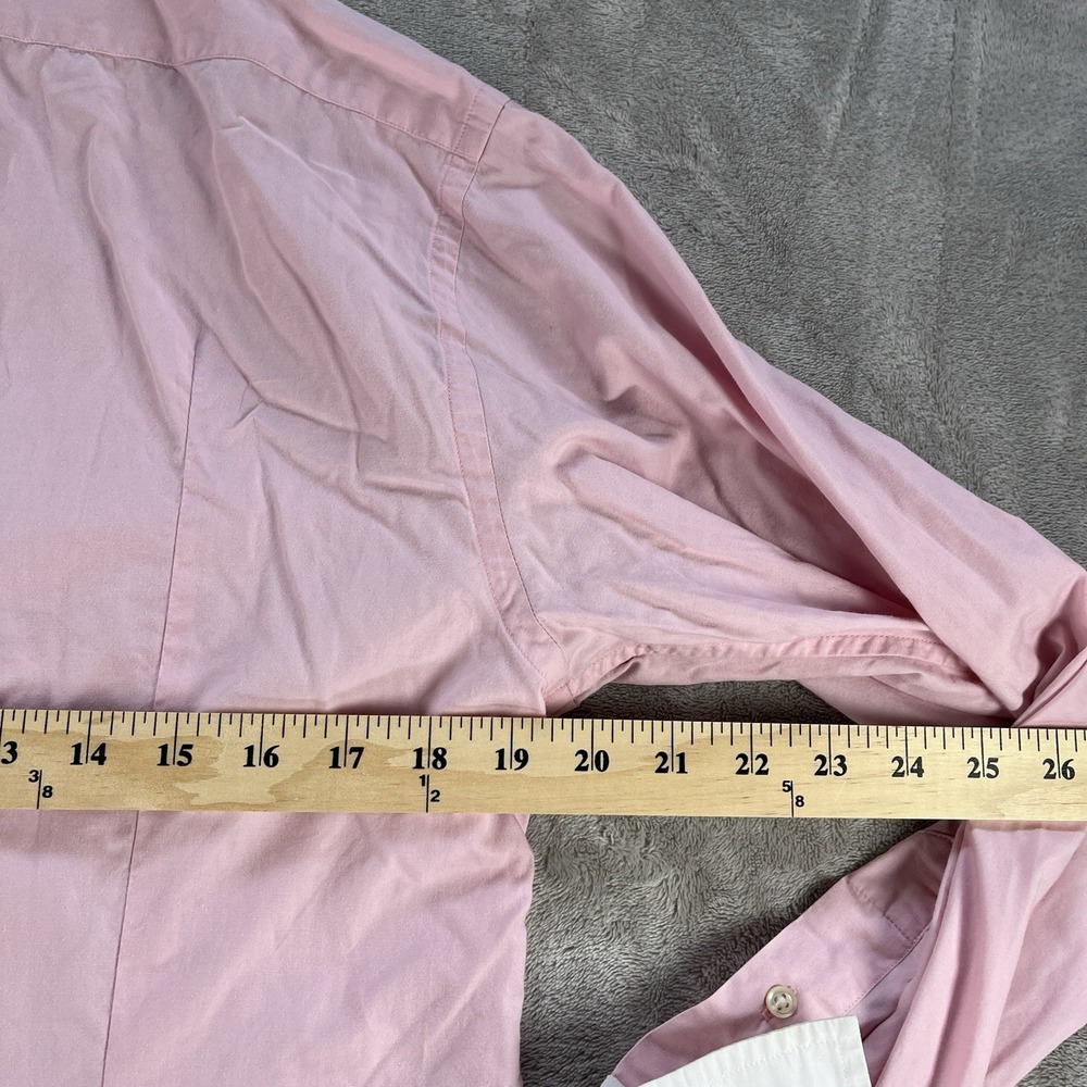 Vintage Y2K Lauren Ralph Lauren Button Down Shirt 10 Pink Contrast Old Money - Picture 11 of 13